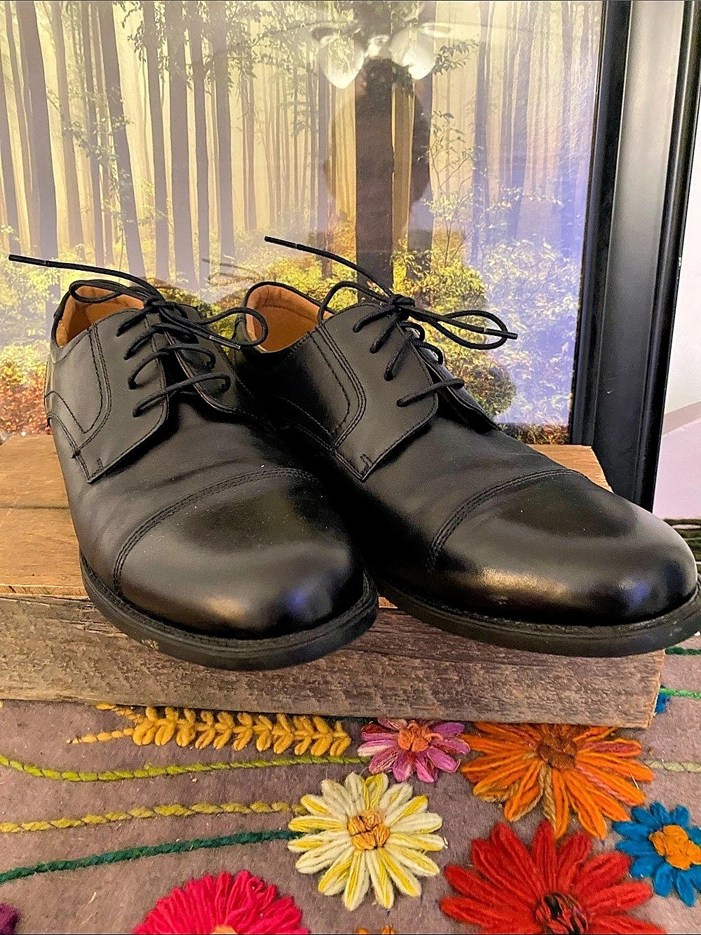 Florsheim Comfortech Leather Oxfords in Black US 13 D